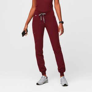 Figs Burgundy Zamora™ Jogger Scrub Pants Size Medium
